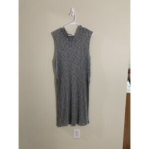 Myth Women’s Sleeveless Hooded Beach Coverup Size 1X Gray